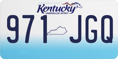 KY license plate 971JGQ