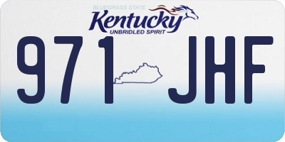KY license plate 971JHF