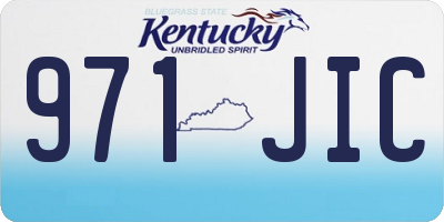 KY license plate 971JIC
