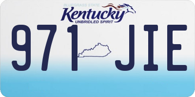 KY license plate 971JIE