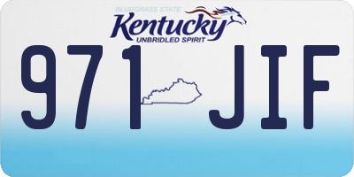 KY license plate 971JIF