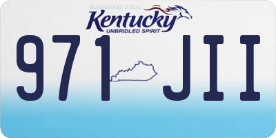 KY license plate 971JII