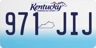 KY license plate 971JIJ