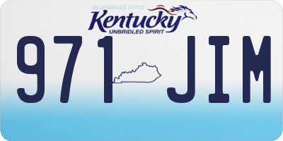 KY license plate 971JIM