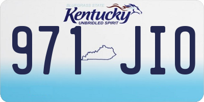 KY license plate 971JIO