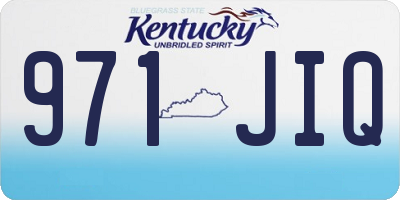 KY license plate 971JIQ