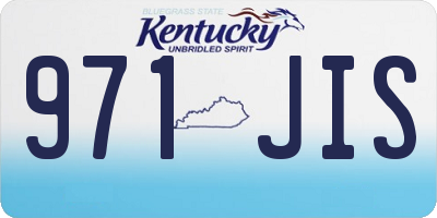 KY license plate 971JIS