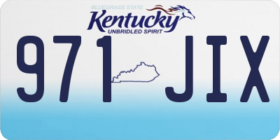 KY license plate 971JIX