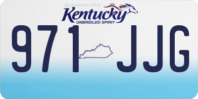 KY license plate 971JJG
