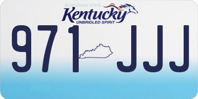 KY license plate 971JJJ