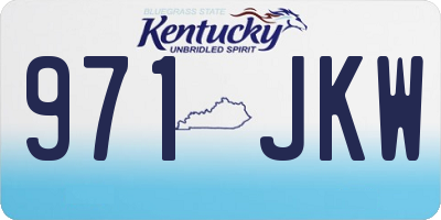 KY license plate 971JKW