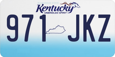 KY license plate 971JKZ