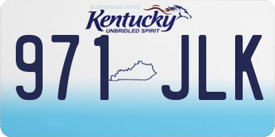 KY license plate 971JLK
