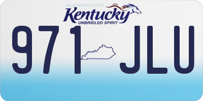 KY license plate 971JLU