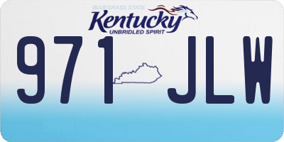KY license plate 971JLW