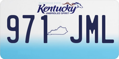 KY license plate 971JML