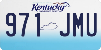 KY license plate 971JMU
