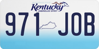 KY license plate 971JOB