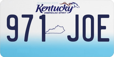 KY license plate 971JOE