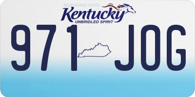 KY license plate 971JOG