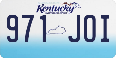 KY license plate 971JOI