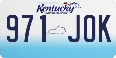 KY license plate 971JOK