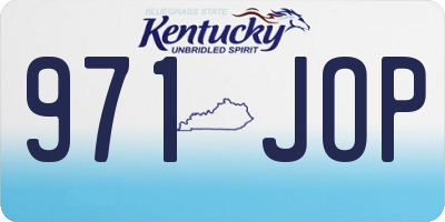 KY license plate 971JOP