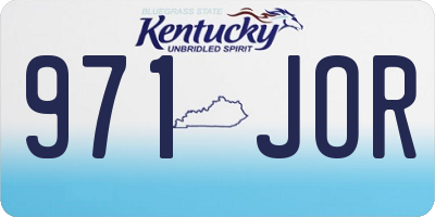 KY license plate 971JOR