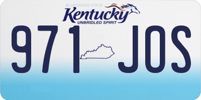 KY license plate 971JOS