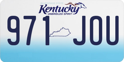KY license plate 971JOU