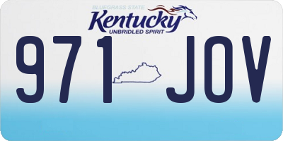 KY license plate 971JOV