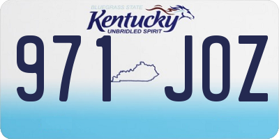 KY license plate 971JOZ