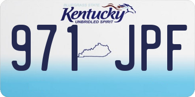 KY license plate 971JPF