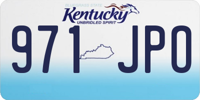 KY license plate 971JPO