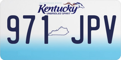 KY license plate 971JPV