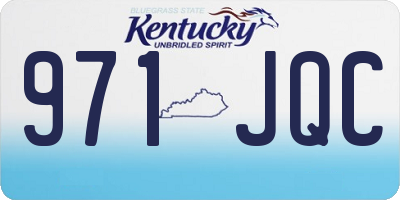 KY license plate 971JQC