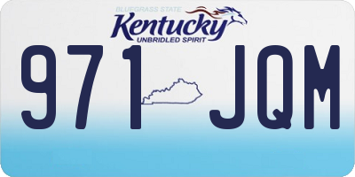 KY license plate 971JQM