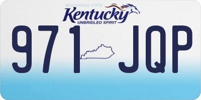 KY license plate 971JQP