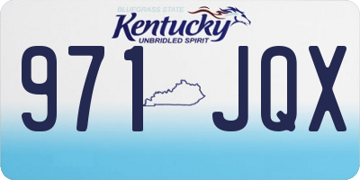 KY license plate 971JQX
