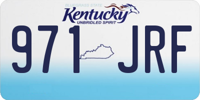 KY license plate 971JRF