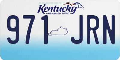 KY license plate 971JRN