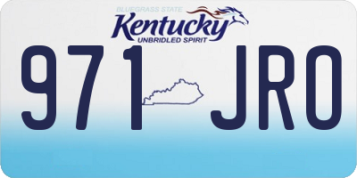 KY license plate 971JRO