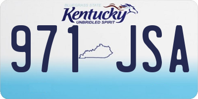 KY license plate 971JSA