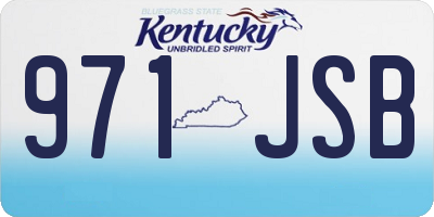 KY license plate 971JSB
