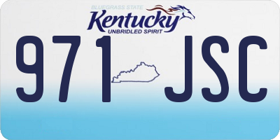 KY license plate 971JSC
