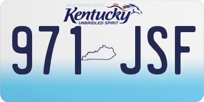 KY license plate 971JSF