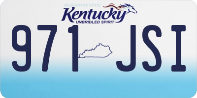 KY license plate 971JSI