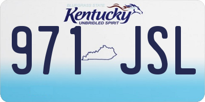 KY license plate 971JSL