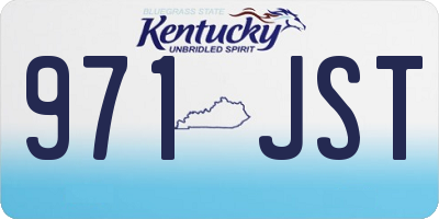 KY license plate 971JST
