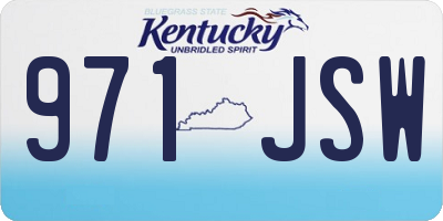 KY license plate 971JSW